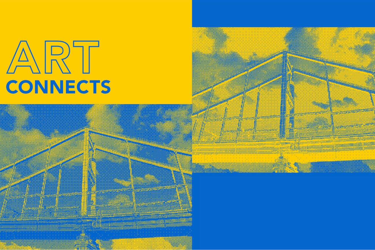 Logobild des Fonds ART CONNECTS in Gelb und Blau